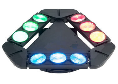Carrello del fascio del ragno di DMX512 100w che accende un CA 110-240V 50-60HZ di 9 luci delle teste