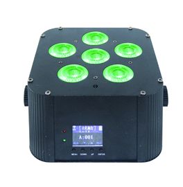 Il DJ mette in scena il uplight principale dmx senza fili par uv leggero della batteria della luce 6in1 6x18w di rgbwa del quadrato della batteria per nozze 