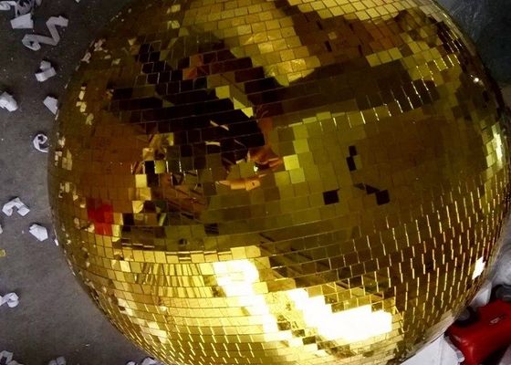 La fase dorata della discoteca della palla dello specchio di 120CM accende la palla girante