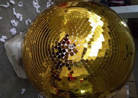 La fase dorata della discoteca della palla dello specchio di 120CM accende la palla girante