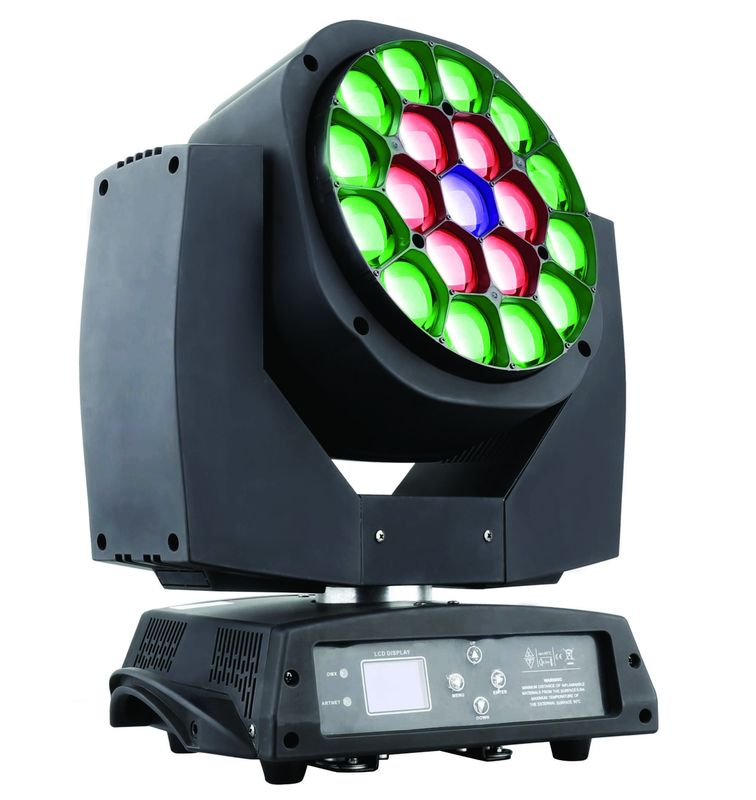Rotazione della luce del carrello di Rgbw 19 *1 5W LED con il grado di angoli 4 - 60 dello zoom